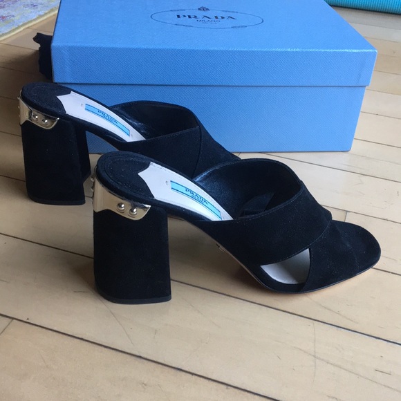 Prada Shoes - Prada black suede shoes Italian size 38 American 8